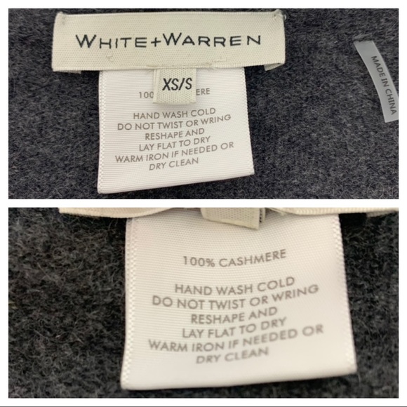 Oversized White & Warren 100% Cashmere Sweater Gray Navy Blue Multi Size XS/S - Picture 13 of 16